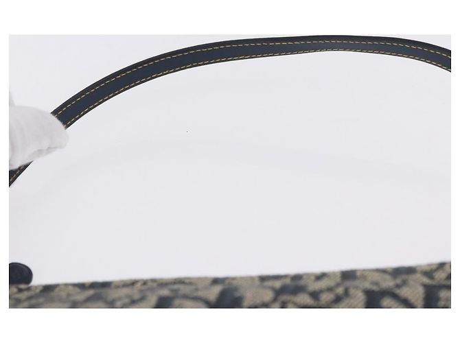 Christian Dior Trotter Canvas Saddle Accessory Pouch Navy Gold - vista 8