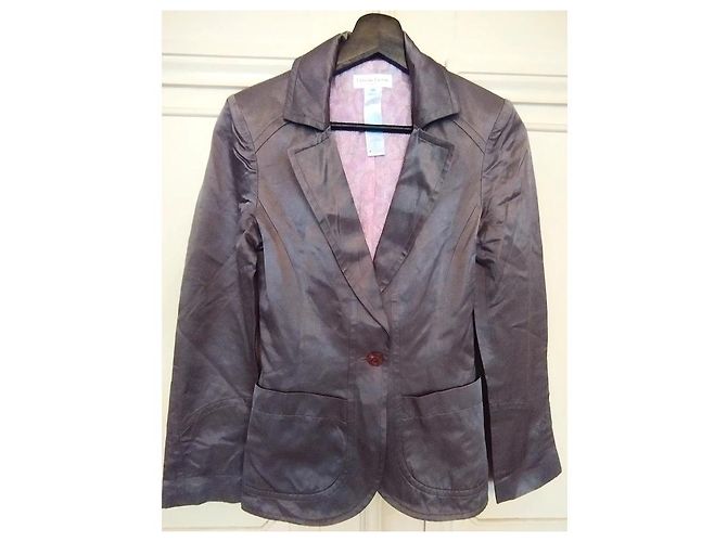 Christian Lacroix Satin-Abendjacke Grau - Ansicht 10