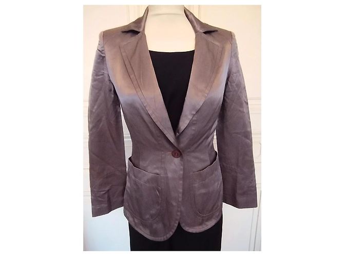 Christian Lacroix Satin-Abendjacke Grau - Ansicht 19