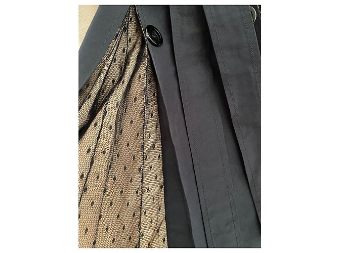 Red Valentino Gabardina de poliéster negro con tul - vista 3