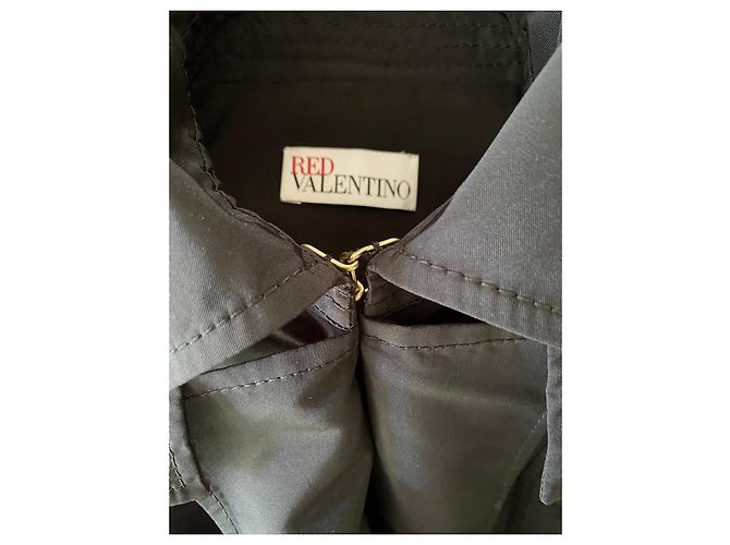 Red Valentino Gabardina de poliéster negro con tul - vista 6