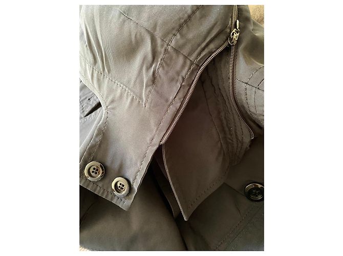 Red Valentino Gabardina de poliéster negro con tul - vista 7