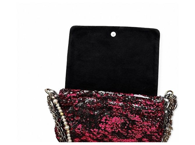 Dolce & Gabbana Borsa a tracolla Miss Charles con paillettes Rosso Metallico - vista 10