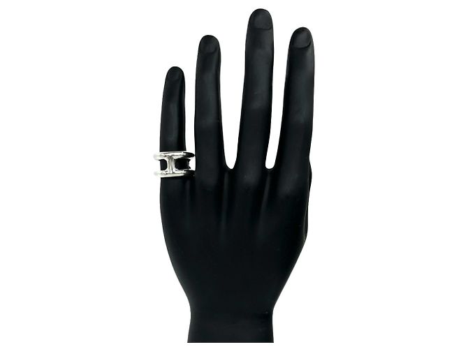Ring Hermès Anillo de banda Hermes Osmo's PM en plata esterlina - vista 2