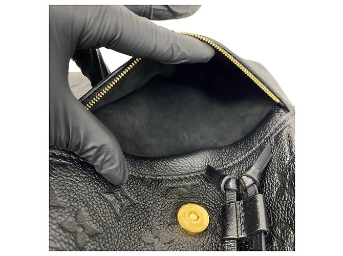Zaino Louis Vuitton Montsouris PM in pelle Empreinte Monogram Nero - vista 10