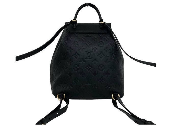 Zaino Louis Vuitton Montsouris PM in pelle Empreinte Monogram Nero - vista 3