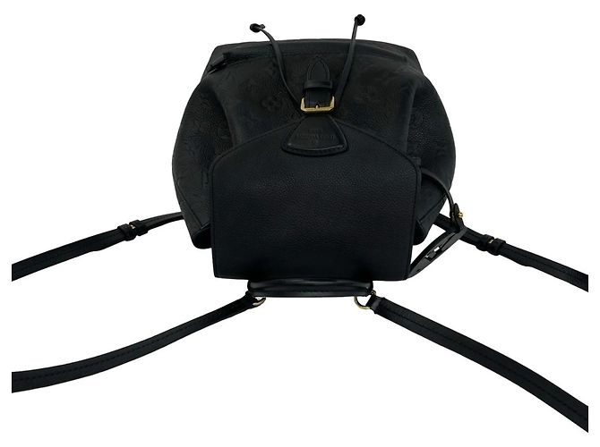 Zaino Louis Vuitton Montsouris PM in pelle Empreinte Monogram Nero - vista 4