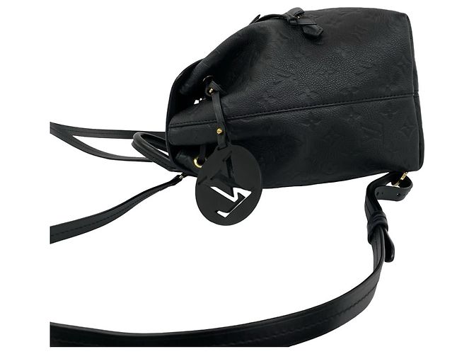 Zaino Louis Vuitton Montsouris PM in pelle Empreinte Monogram Nero - vista 5