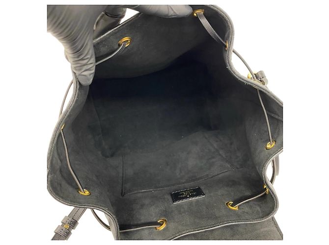 Zaino Louis Vuitton Montsouris PM in pelle Empreinte Monogram Nero - vista 9