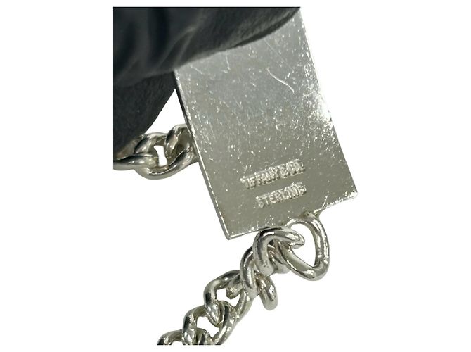 Autre Marque Bracciale con piastra di identificazione medica Tiffany Argento - vista 3