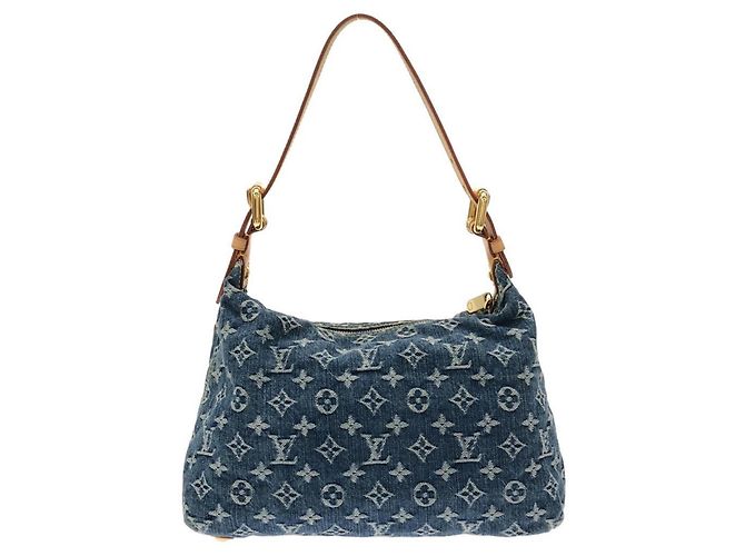Borsa a tracolla Louis Vuitton Monogram Denim Baggy PM Blu - vista 2