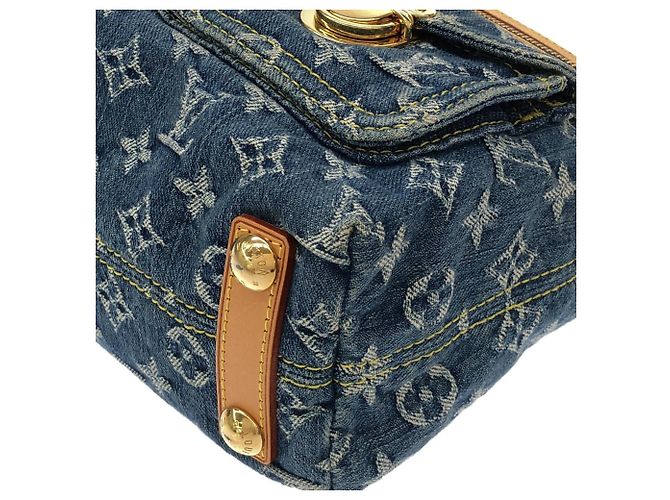 Borsa a tracolla Louis Vuitton Monogram Denim Baggy PM Blu - vista 3