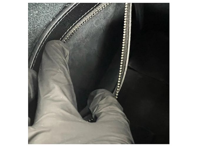 Céline Bolsa de couro Vertical Cabas Small Logo Celine Preto - vista 10