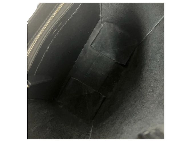 Céline Bolsa de couro Vertical Cabas Small Logo Celine Preto - vista 9