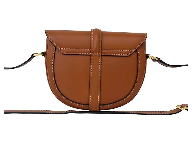 Céline Celine 16 Seize Besace Logo Hardware Leather Mini Shoulder Bag Marrone - vista 3