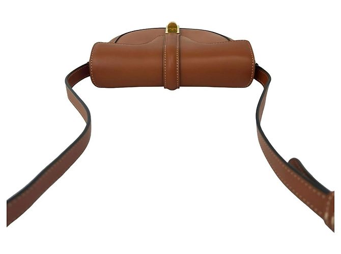 Céline Celine 16 Seize Besace Logo Hardware Leather Mini Shoulder Bag Marrone - vista 4