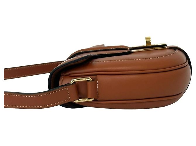 Céline Celine 16 Seize Besace Logo Hardware Leather Mini Shoulder Bag Marrone - vista 5