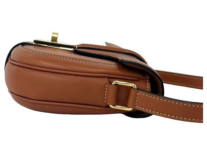 Céline Celine 16 Seize Besace Logo Hardware Leather Mini Shoulder Bag Marrone - vista 6