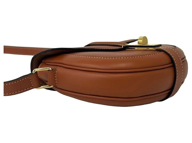 Céline Celine 16 Seize Besace Logo Hardware Leather Mini Shoulder Bag Marrone - vista 7