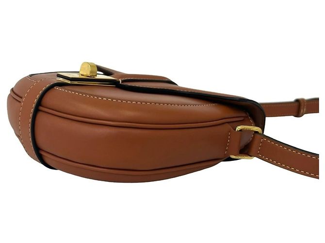 Céline Celine 16 Seize Besace Logo Hardware Leather Mini Shoulder Bag Marrone - vista 8