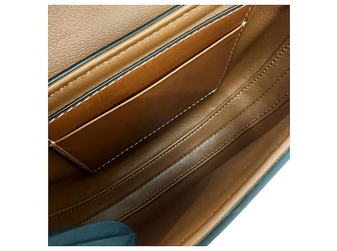 Céline Celine 16 Seize Besace Logo Hardware Leather Mini Shoulder Bag Marrone - vista 9