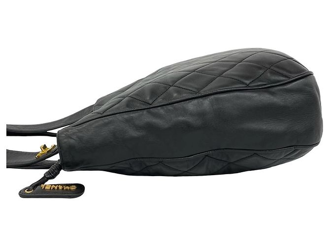 Borsa Tote Chanel Matelassé Coco Mark in pelle di agnello Nero - vista 5