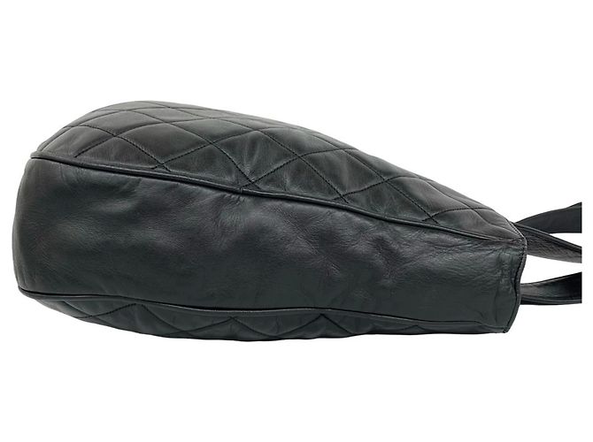 Borsa Tote Chanel Matelassé Coco Mark in pelle di agnello Nero - vista 6