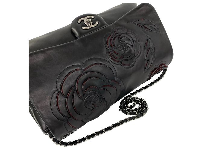 Timeless Chanel Camellia Coco Mark Hardware Schultertasche Schwarz - Ansicht 4