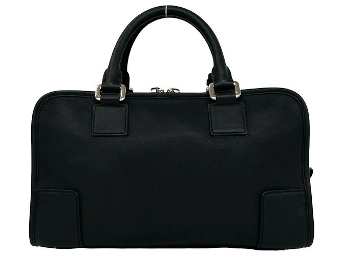 Borsa in pelle LOEWE Amazona 28 Anagram Logo Nero - vista 3