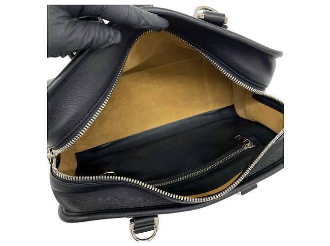 Borsa in pelle LOEWE Amazona 28 Anagram Logo Nero - vista 9