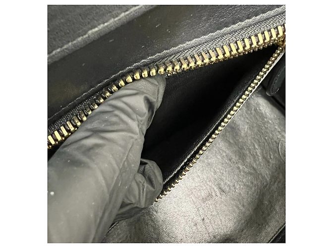 Céline Borsa a mano Celine Luggage Micro Shopper Nero - vista 10