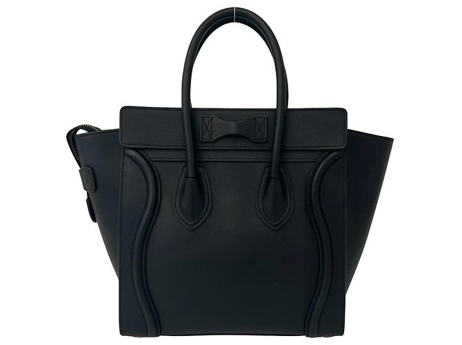 Céline Borsa a mano Celine Luggage Micro Shopper Nero - vista 3