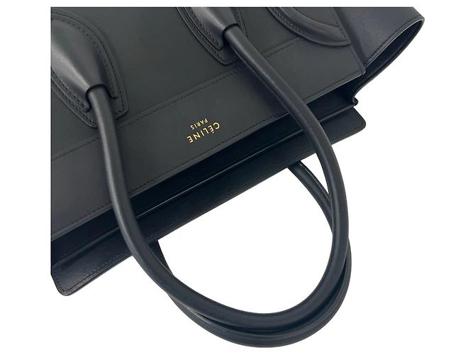Céline Borsa a mano Celine Luggage Micro Shopper Nero - vista 4