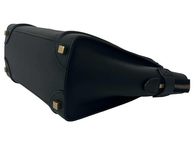 Céline Borsa a mano Celine Luggage Micro Shopper Nero - vista 8