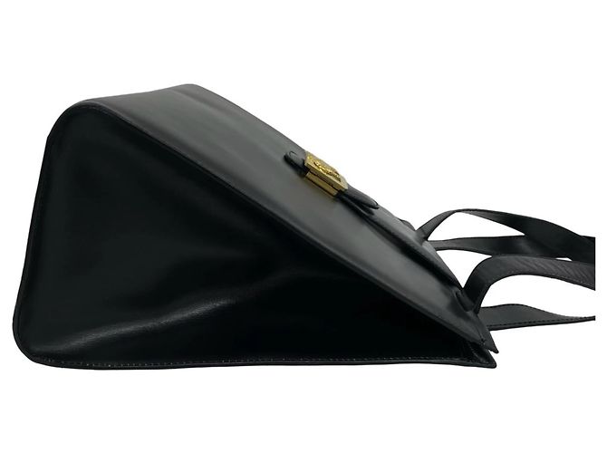 Céline Borsa a mano in pelle CELINE Vintage con logo carrozza Nero - vista 6