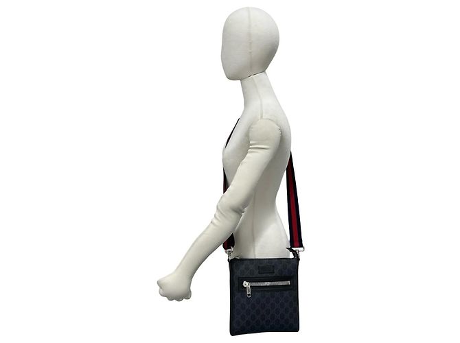 Borsa a Tracolla Piccola Gucci Nero Rosso Blu navy - vista 2