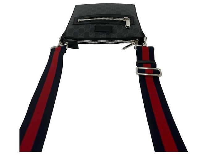 Borsa a Tracolla Piccola Gucci Nero Rosso Blu navy - vista 4