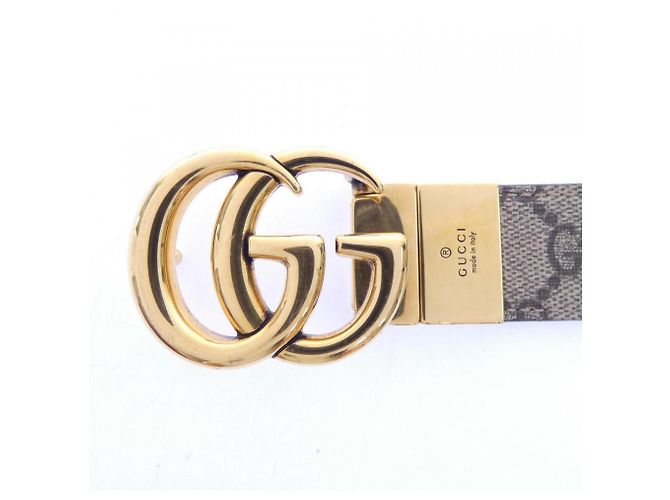 Gucci GG Emblem Gürtel 659417 92TIC Schwarz Beige - Ansicht 2