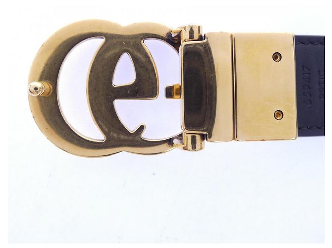 Gucci GG Emblem Gürtel 659417 92TIC Schwarz Beige - Ansicht 3