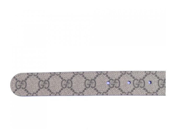 Gucci GG Emblem Gürtel 659417 92TIC Schwarz Beige - Ansicht 4