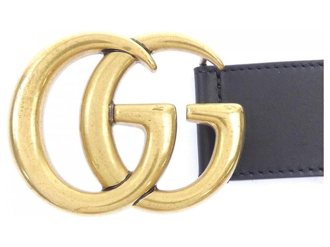 Cintura larga Gucci Double G GG Marmont Nero - vista 2