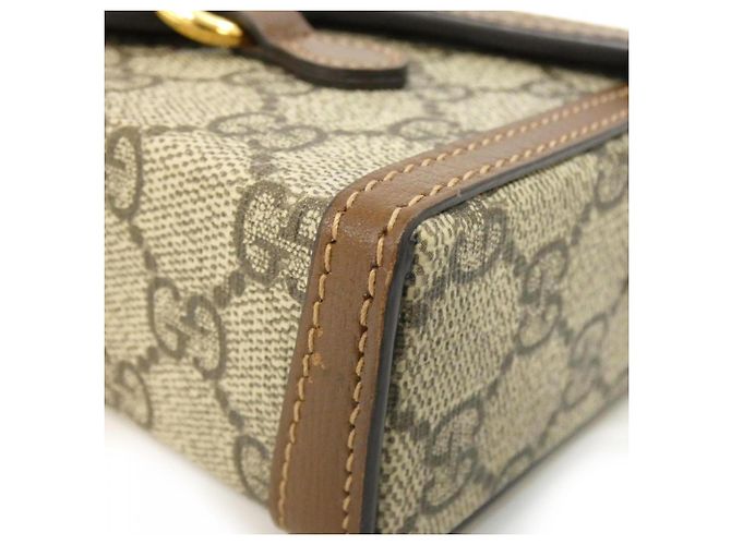 Borsa a tracolla Gucci Horsebit 1955 Marrone Beige - vista 3