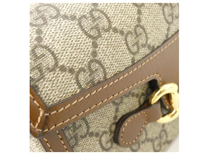 Borsa a tracolla Gucci Horsebit 1955 Marrone Beige - vista 4