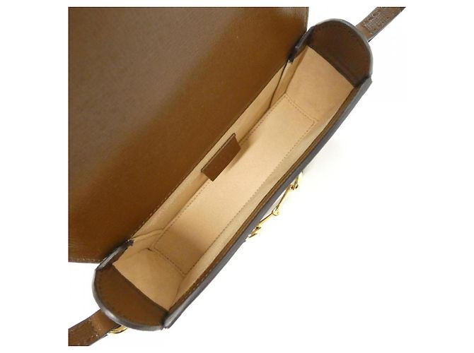 Borsa a tracolla Gucci Horsebit 1955 Marrone Beige - vista 6