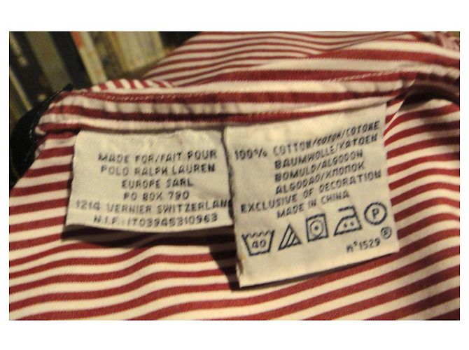 Camicia a righe Polo Ralph Lauren Bianco Rosso - vista 4