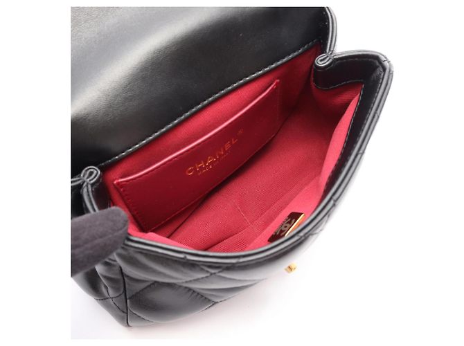 Borsa a tracolla Chanel Matelassé Small Flap Nero - vista 3