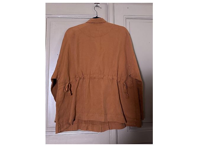 Autre Marque OSKA Chaqueta de lino marrón Castaño - vista 5