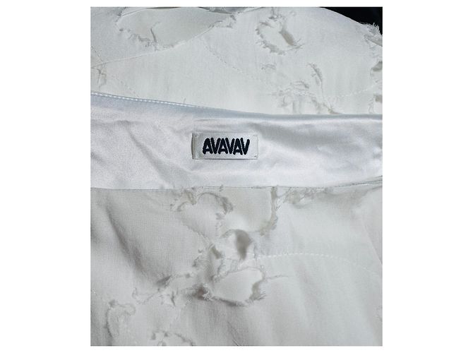 Autre Marque AVAVAV Falda midi blanca efecto rasgado Blanco - vista 9