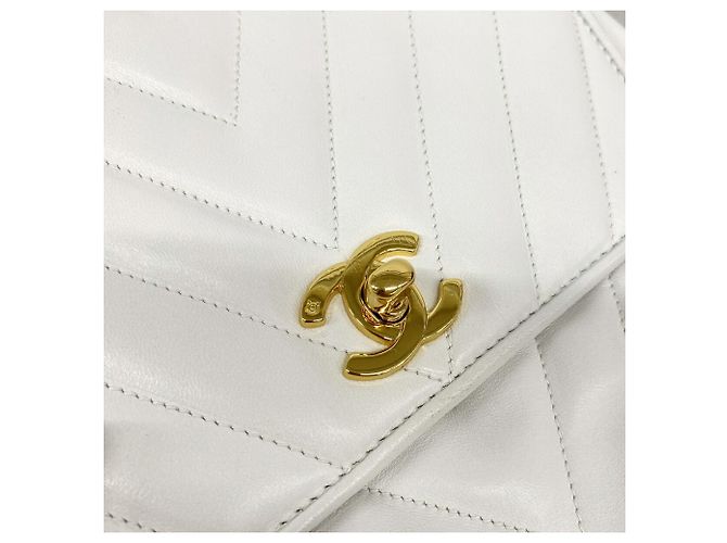 Bolso de hombro Chanel blanco - vista 9