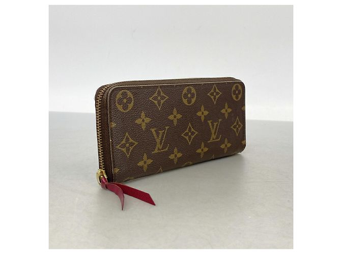 Louis Vuitton Monogram Portefeuille Clemence Long Wallet Castaño Fucsia - vista 2